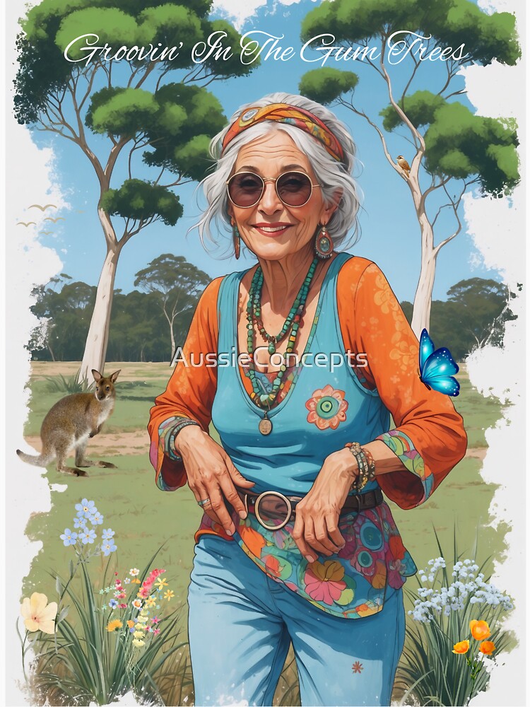 Groovin’ In The Gum Trees Hippie by AussieConcepts T-Shirts, Hoodie, Sweatshirt | BlankRebels.com (Image 3)