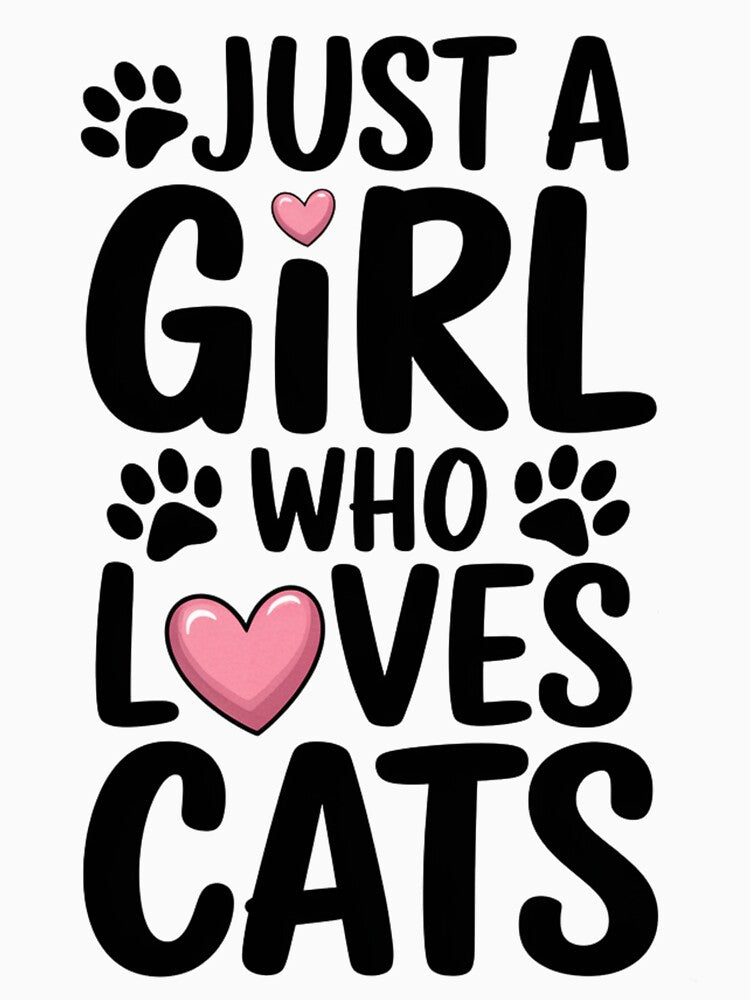 Just a Girl who Loves Cats by YourSunnySideLLC T-Shirts, Hoodie, Sweatshirt | BlankRebels.com (Image 3)