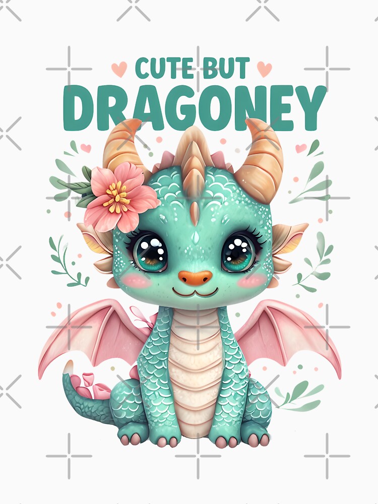Cute Baby Dragon with Mint Green Scales by LunaPixelStudio T-Shirts, Hoodie, Sweatshirt | BlankRebels.com (Image 3)