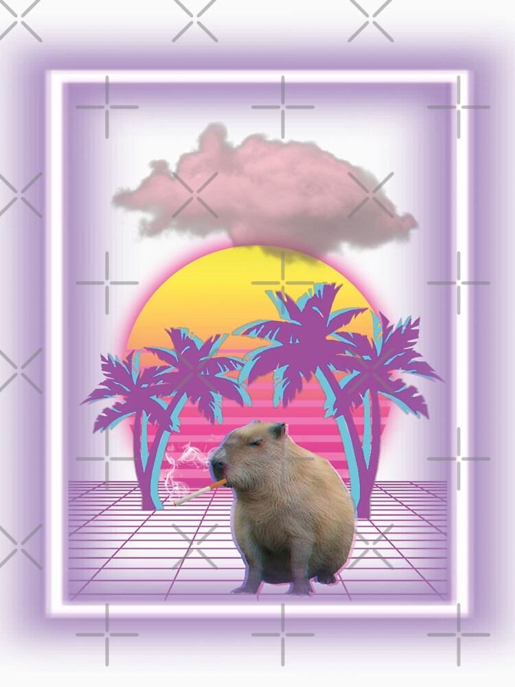 Vaporwave Capybara by VolcanicRex717 T-Shirts, Hoodie, Sweatshirt | BlankRebels.com (Image 3)
