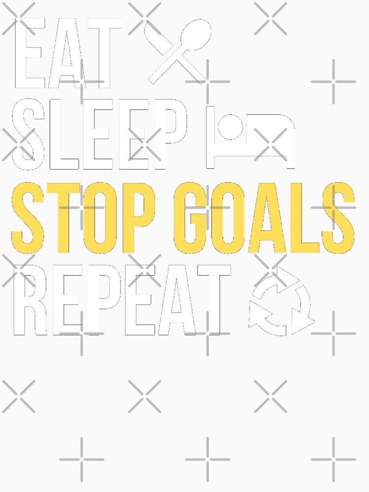 Eat Sleep Stop Goals Repeat | Gifts For Lacrosse Dad by chetan786
