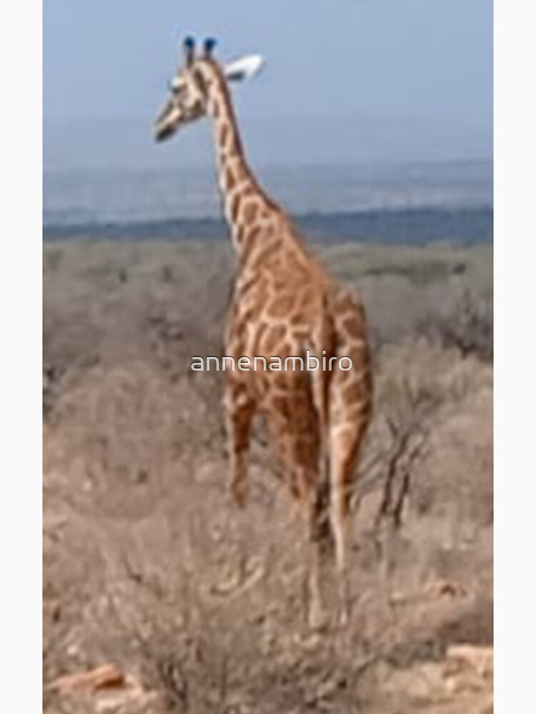 African Majesty: Giraffe in Natural Masai Mara Habitat by annenambiro T-Shirts, Hoodie, Sweatshirt (Image 3)