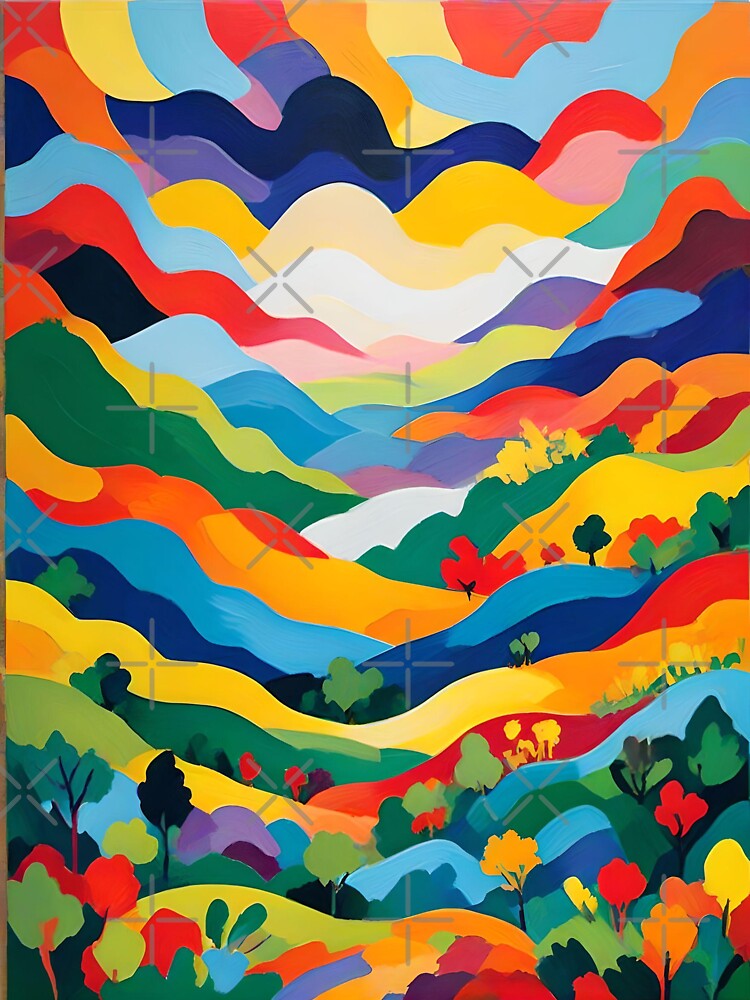 Multicolor Forest Valley Abstract Art by Esterlane T-Shirts, Hoodie, Sweatshirt | BlankRebels.com (Image 3)