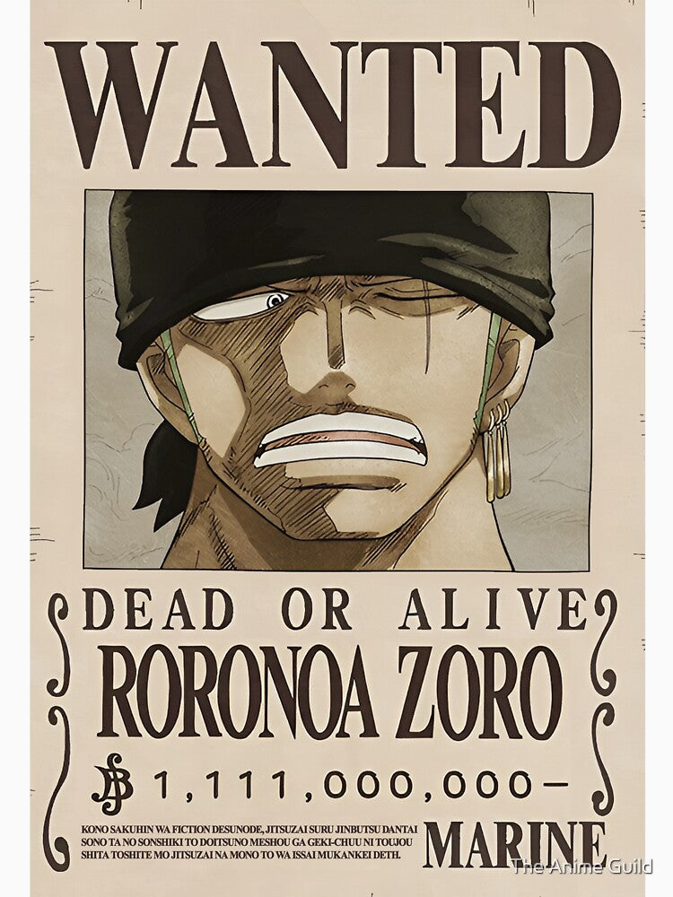 Roronoa Zoro Wanted Poster by The Anime Guild T-Shirts, Hoodie, Sweatshirt | BlankRebels.com (Image 3)
