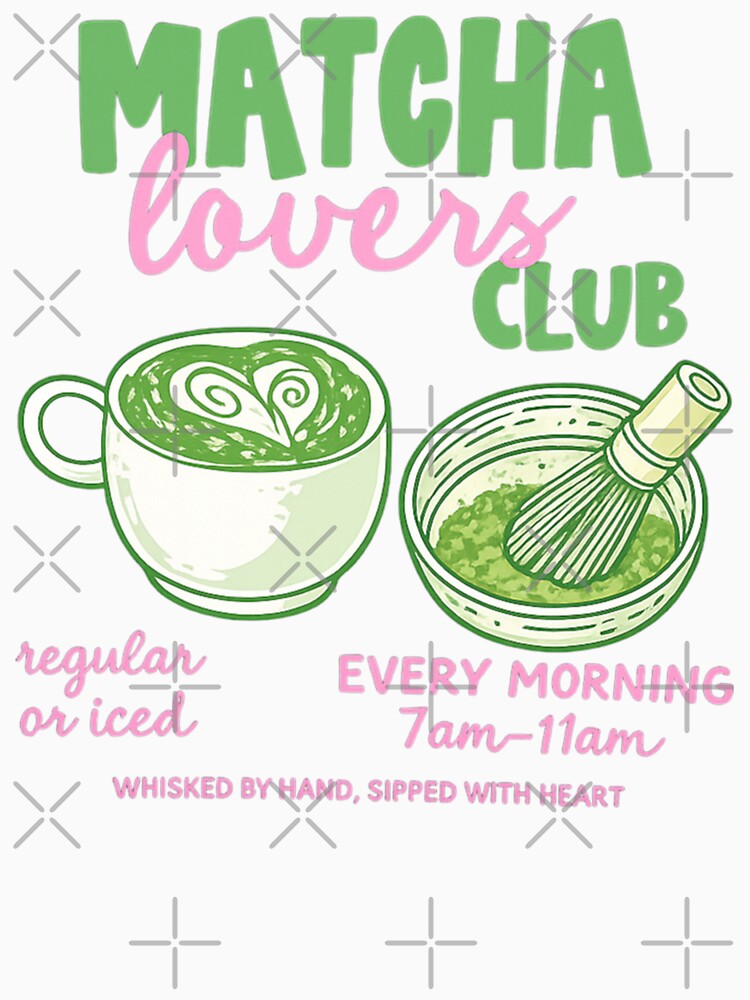 Matcha Lovers Club, Cafe Aesthetic, Cute Green Tea by BooberriesS T-Shirts, Hoodie, Sweatshirt | BlankRebels.com (Image 3)