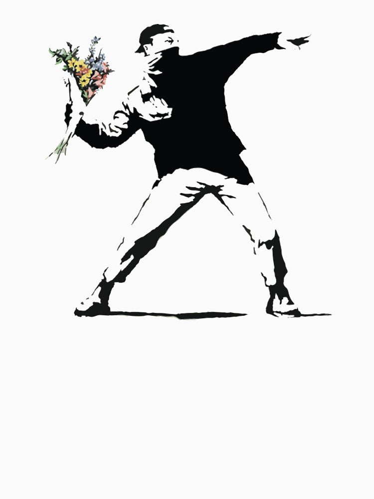 Banksy Flower Thrower by VolunteerCoalit
