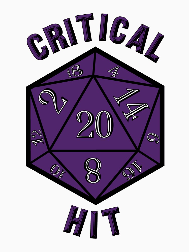Critical Hit Dungeons and Dragons D20 Dice Purple by Geek-Shack T-Shirts, Hoodie, Sweatshirt | BlankRebels.com (Image 3)