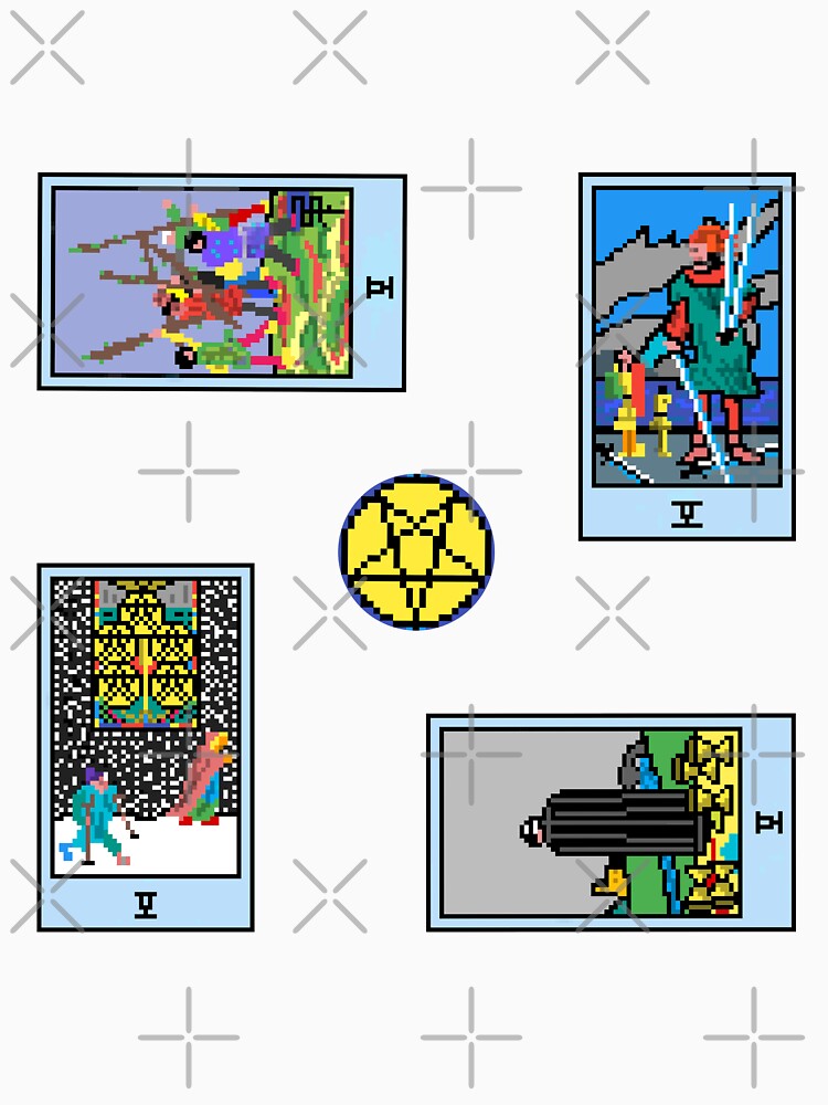 Pixel Waite Tarot Minor Arcana Fives - 78th Sticker Pack and Magnets by Pixel Waite T-Shirts, Hoodie, Sweatshirt (Image 3)