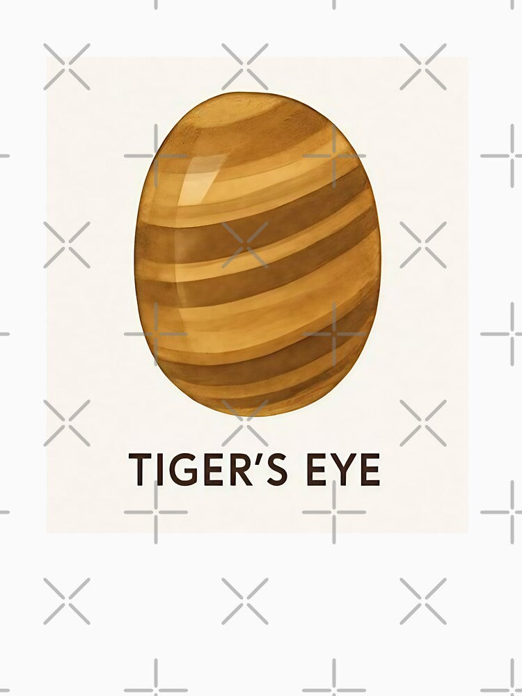 Tiger's Eye - Minimalist Magic Stone for Stickers, T-Shirts and Mugs by JuliJoy Hoodie, Sweatshirt (Image 3)
