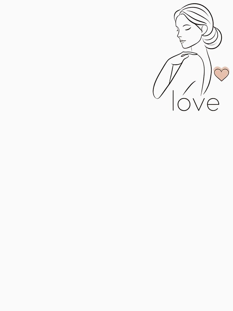 Minimal Love Line Art Woman Illustration | Elegant Romantic Design by SoSpecialStore T-Shirts, Hoodie, Sweatshirt (Image 3)