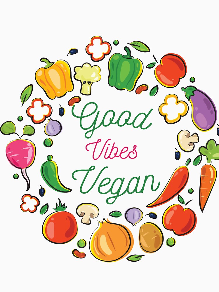 Good vibes, vegan by Curlyhaire T-Shirts, Hoodie, Sweatshirt | BlankRebels.com (Image 3)