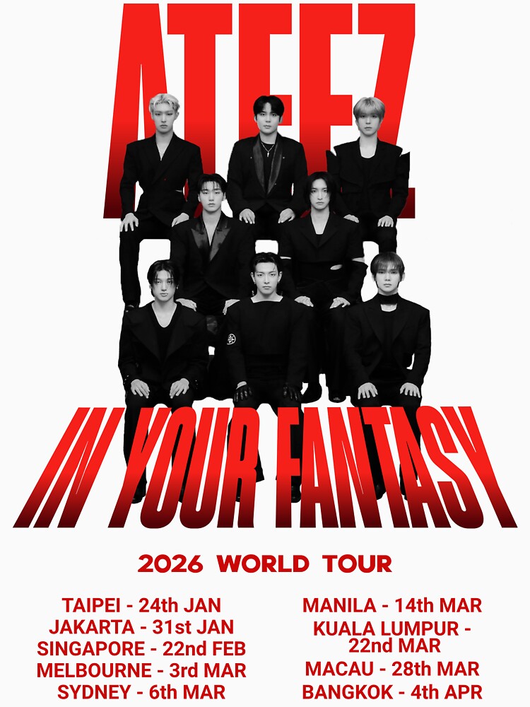 ATEEZ In Your Fantasy 2026 World Tour by Popsical  Prints T-Shirts, Hoodie, Sweatshirt | BlankRebels.com (Image 3)