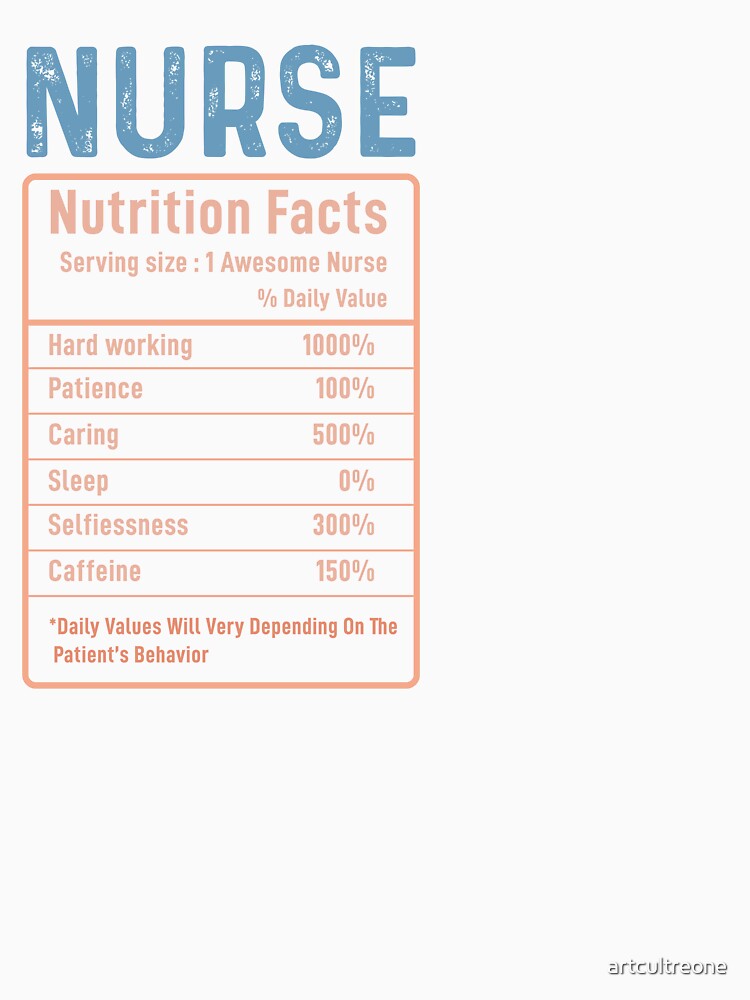 Nurse Nutrition Facts v1 by artcultreone T-Shirts, Hoodie, Sweatshirt | BlankRebels.com (Image 3)