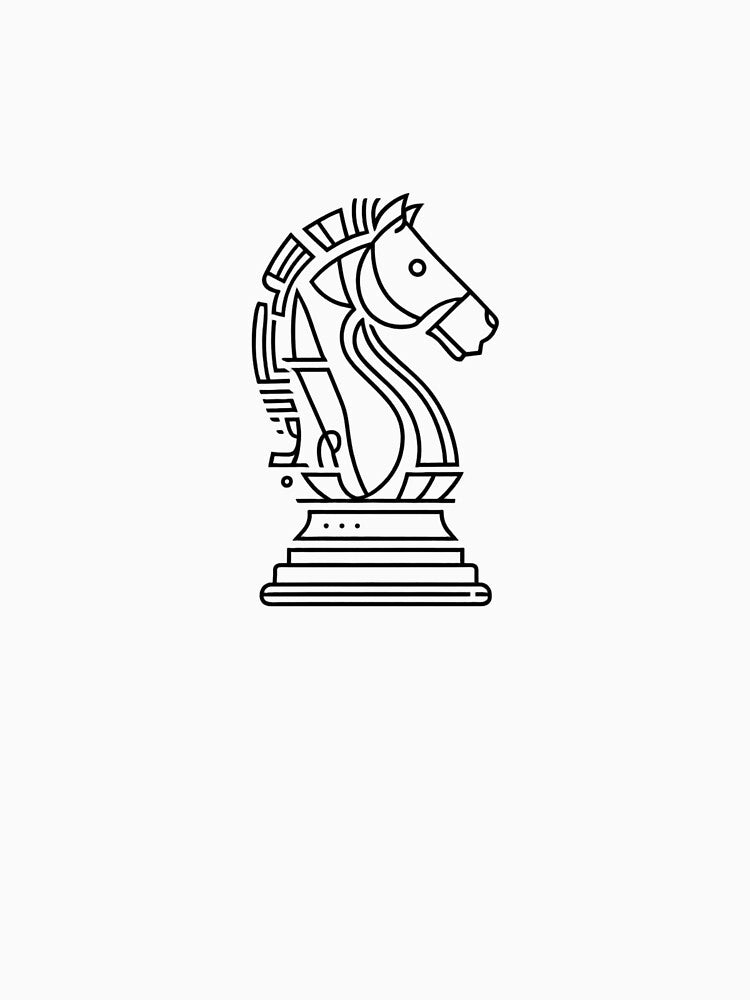 Minimalist Stylized Chess Knight by Doumavoi