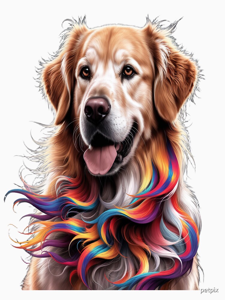 Golden Retriever – A Colorful Tribute to Loyalty by Petpixy T-Shirts, Hoodie, Sweatshirt | BlankRebels.com (Image 3)