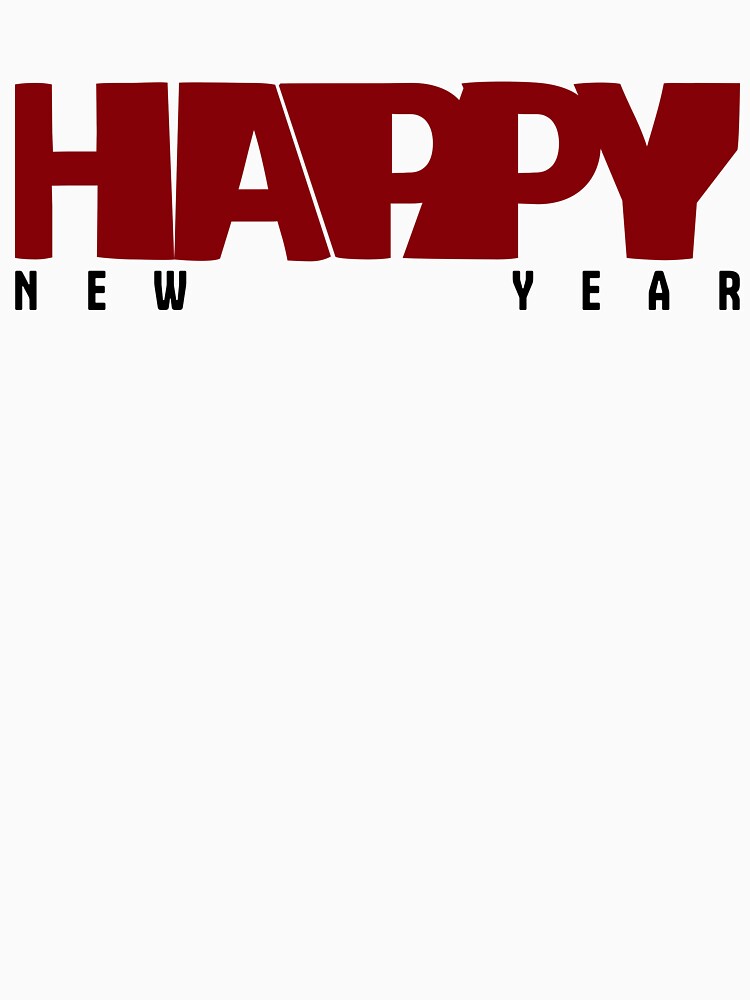 HAPPY NEW YEAR 2023 - RED SIMPLE COOL WORDINGS by Lu7u T-Shirts, Hoodie, Sweatshirt | BlankRebels.com (Image 3)
