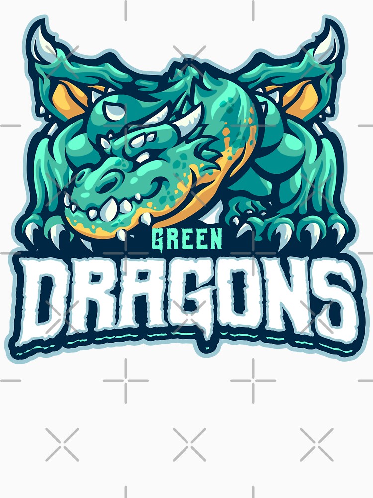 Emerald Green Dragons Mascot by AnimalLover4eva T-Shirts, Hoodie, Sweatshirt | BlankRebels.com (Image 3)