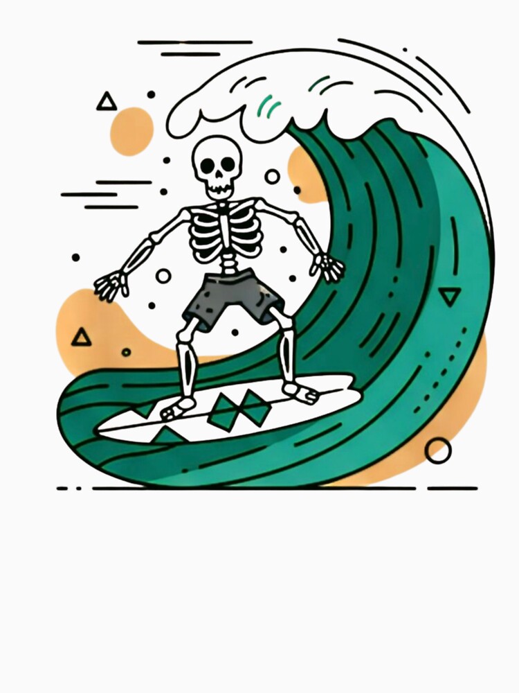 SURFING | Minimalist Skeleton Streetwear Art by DEADLINE. T-Shirts, Hoodie, Sweatshirt | BlankRebels.com (Image 3)