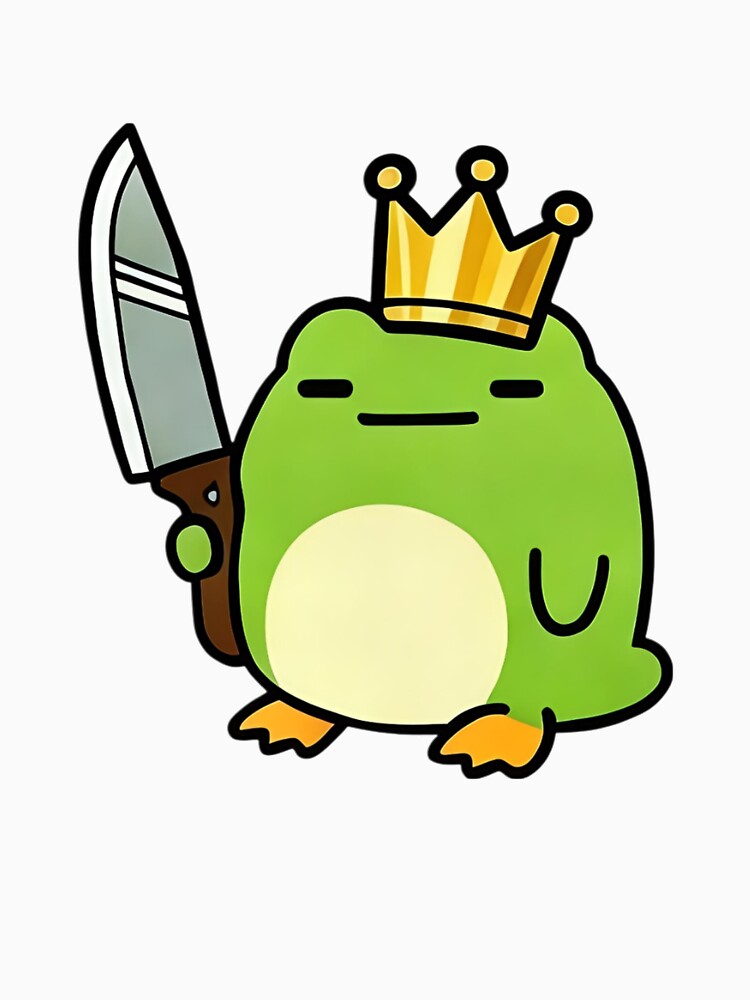 Funny Frog King with Knife – Cute Meme Cartoon by K88lvv T-Shirts, Hoodie, Sweatshirt | BlankRebels.com (Image 3)