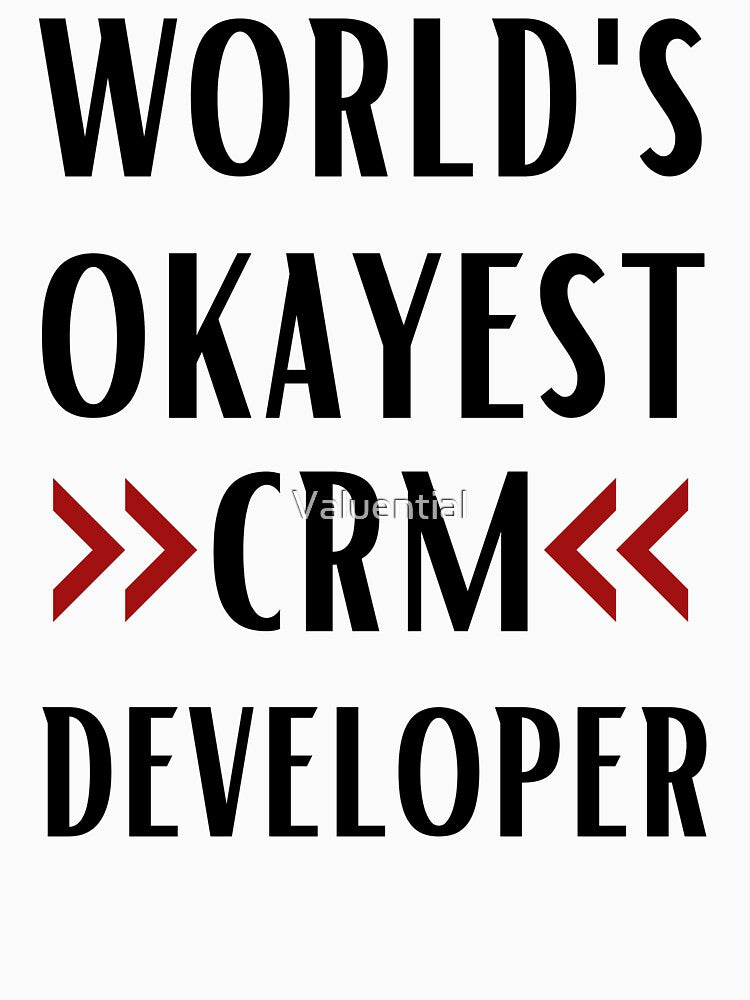 World's Okayest CRM Developer by Valuential T-Shirts, Hoodie, Sweatshirt | BlankRebels.com (Image 3)