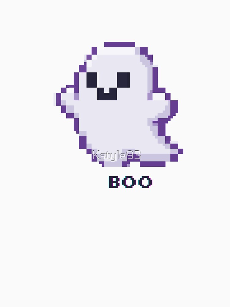Cute Pixel Ghost Boo – Kawaii 8-Bit Halloween Pixel Art Design by Kstyle93 T-Shirts, Hoodie, Sweatshirt (Image 3)