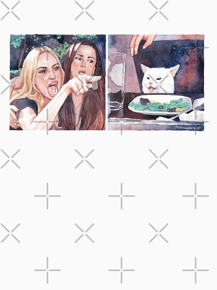 Woman Yelling at Cat Meme Painting by Trishnagaara