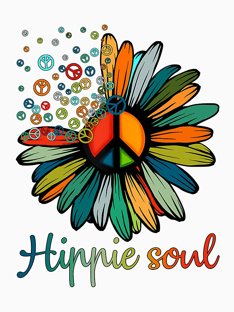 Daisy Peace Sign Hippie Soul Flower Lovers by shannange T-Shirts, Hoodie, Sweatshirt | BlankRebels.com (Image 3)