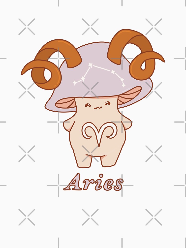Aries Kawaii Mushroom by PepperLime T-Shirts, Hoodie, Sweatshirt | BlankRebels.com (Image 3)