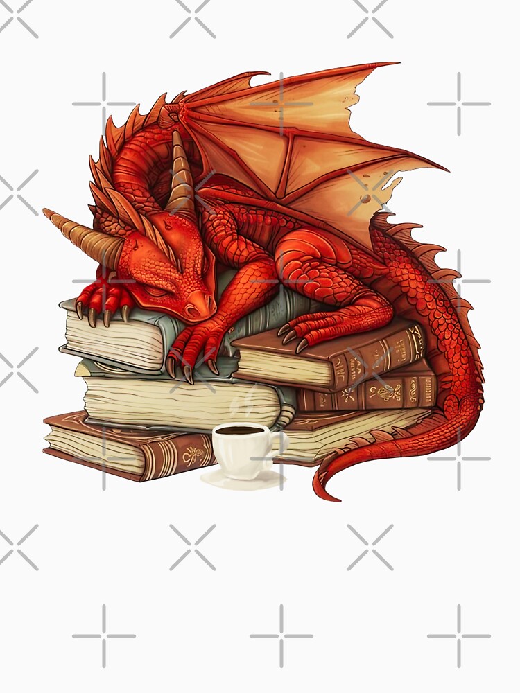 Red Dragon And Books by TheAnimalZ00 T-Shirts, Hoodie, Sweatshirt | BlankRebels.com (Image 3)