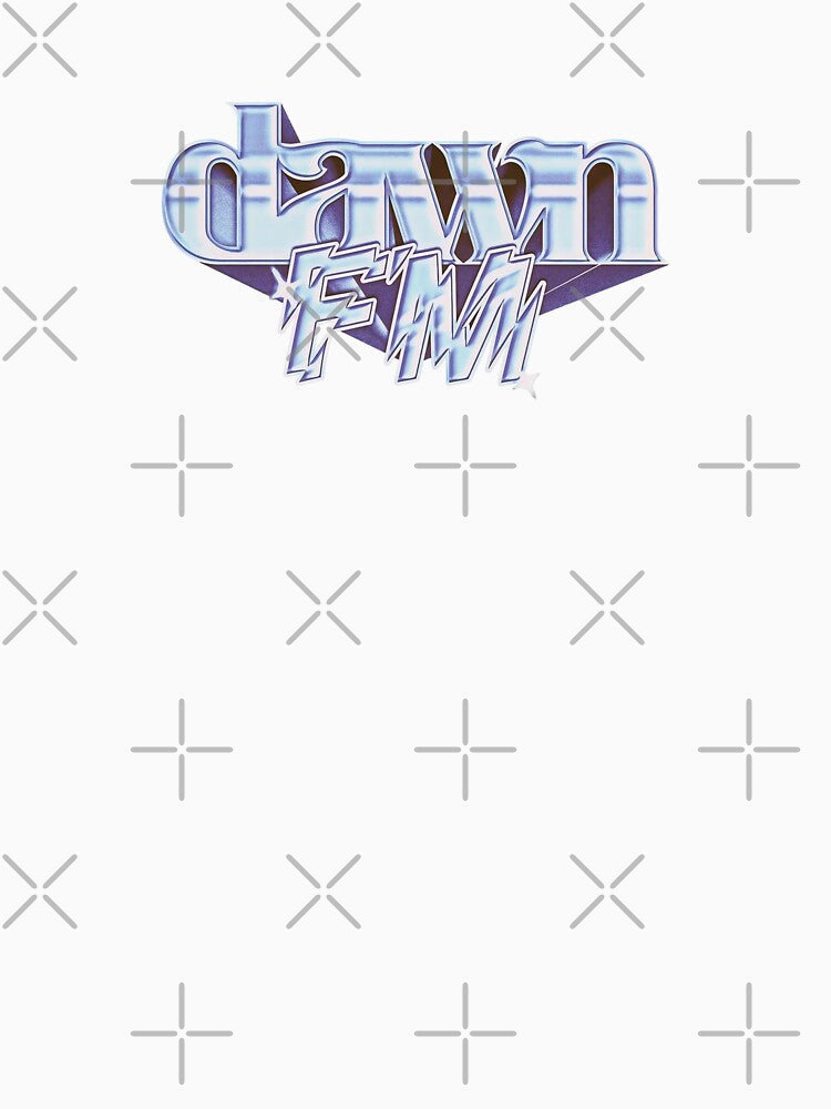 The Weeknd Dawn FM Fan Art Logo – Retro Chrome Music Design by Novaque T-Shirts, Hoodie, Sweatshirt (Image 3)