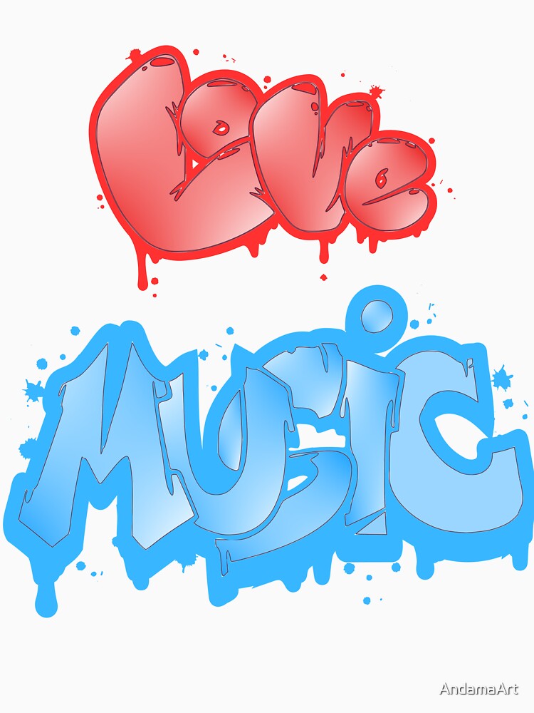 Love music by AndamaArt T-Shirts, Hoodie, Sweatshirt | BlankRebels.com (Image 3)