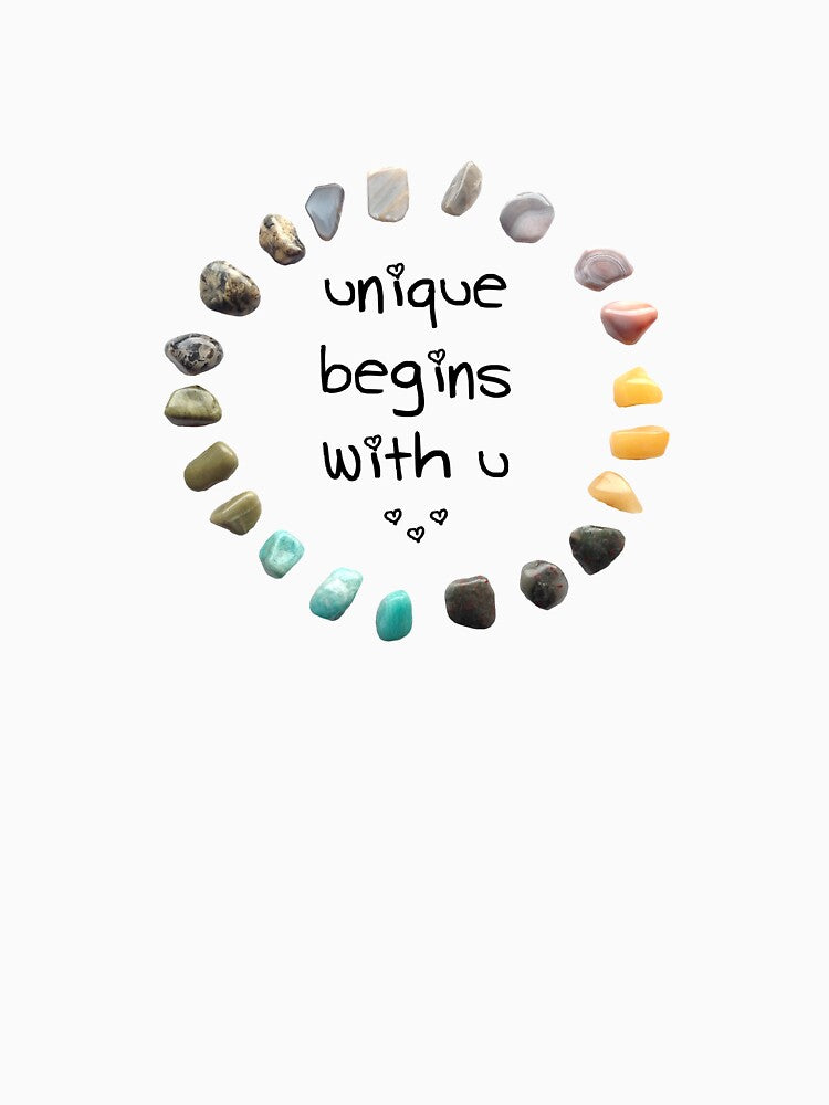 "Unique Begins With U" Crystal Grid by KarmaThymes T-Shirts, Hoodie, Sweatshirt | BlankRebels.com (Image 3)