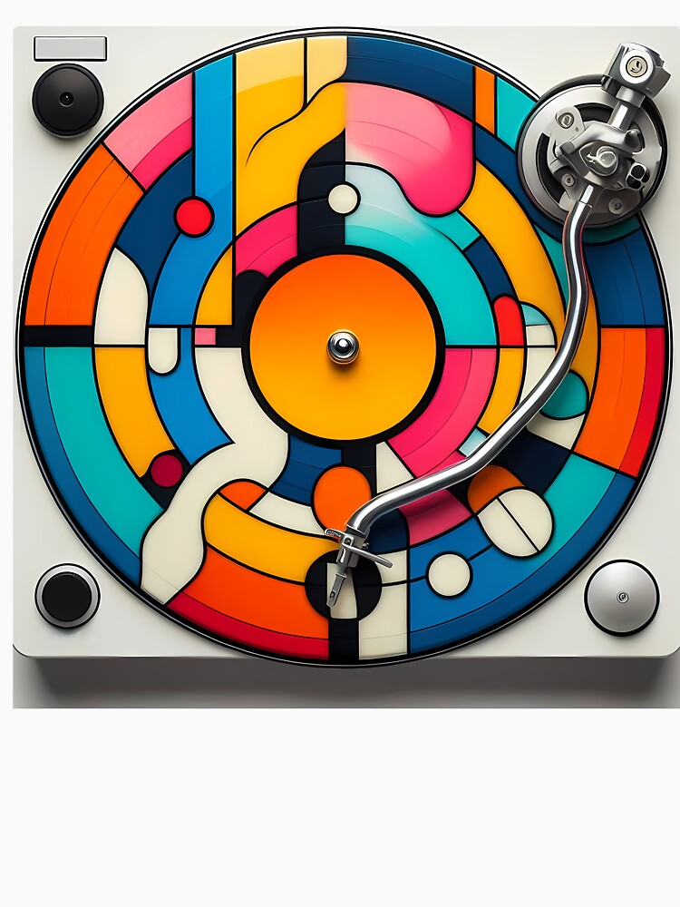DJ Turntable in a Party Event" - Vibrant and Dynamic Design by OzzFrequency T-Shirts, Hoodie, Sweatshirt (Image 3)