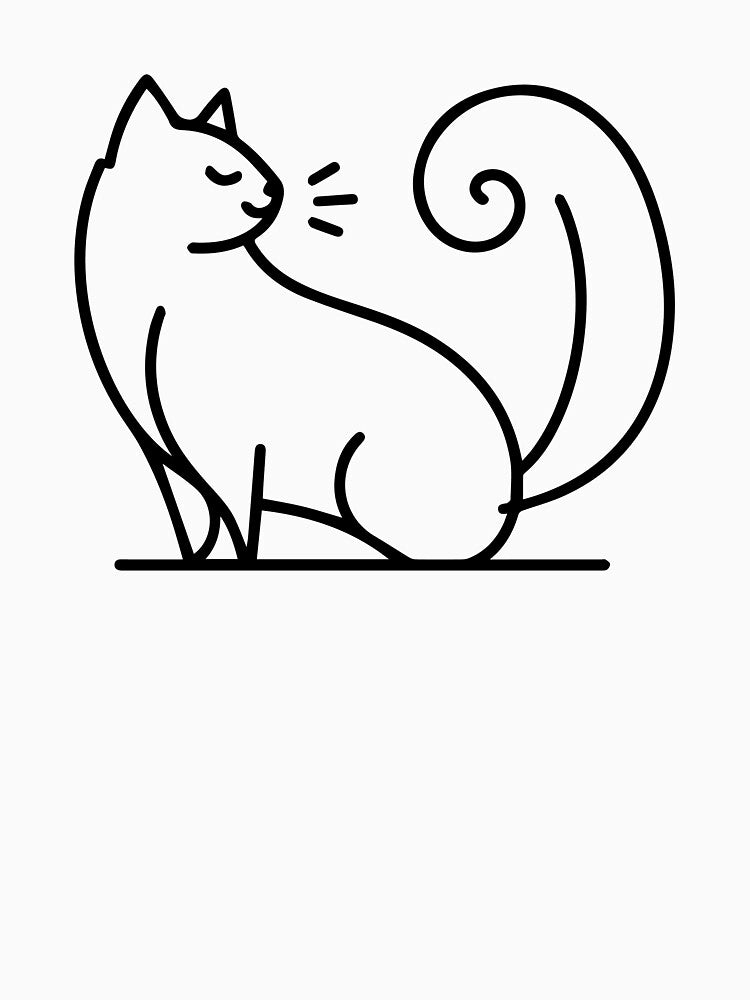 Minimalist Cat Line Art – Subtle & Stylish Cat Mom Tee by denissmartin2020 . Hoodie, Sweatshirt | BlankRebels.com (Image 3)