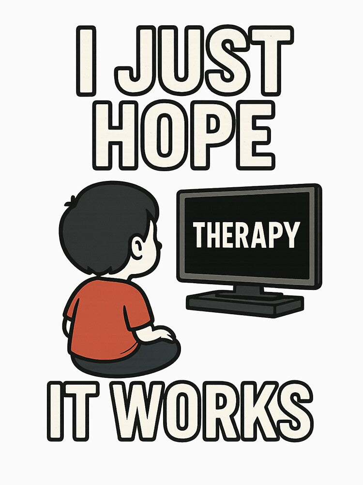 I Just Hope It Works Meme T-Shirt – Funny Therapy Humor Design by Design Express Hoodie, Sweatshirt (Image 3)