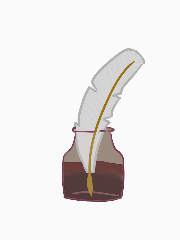 White Quill Inkwell by emberaide T-Shirts, Hoodie, Sweatshirt | BlankRebels.com (Image 3)