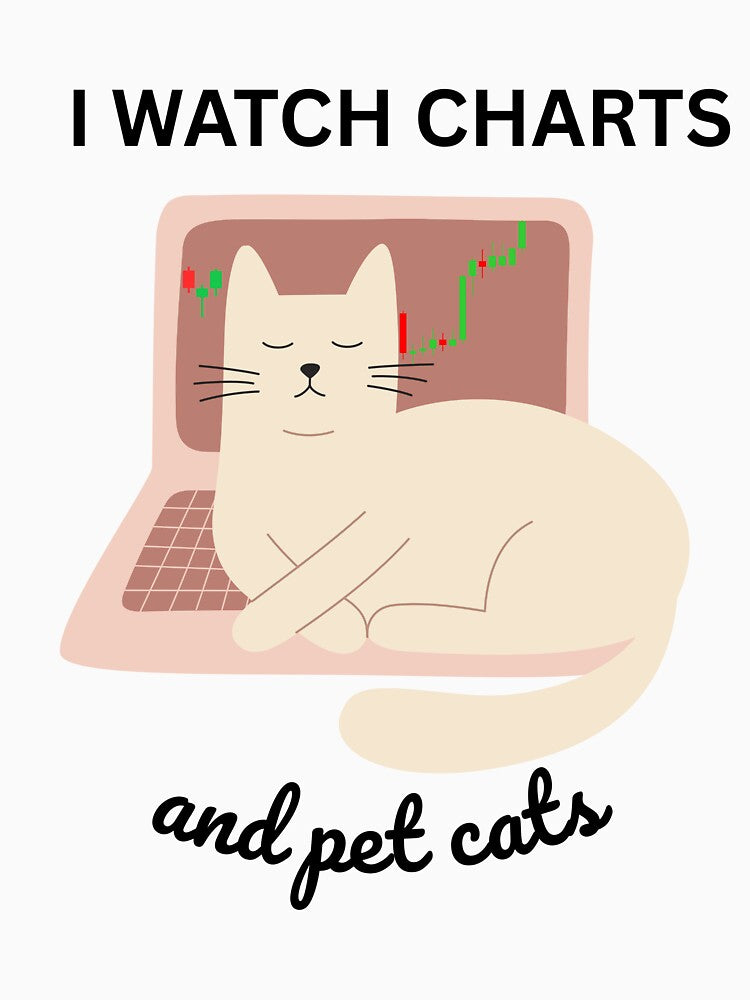 I Watch Charts and Pet Cats – Funny Trader Cat Design by Kovrika T-Shirts, Hoodie, Sweatshirt | BlankRebels.com (Image 3)