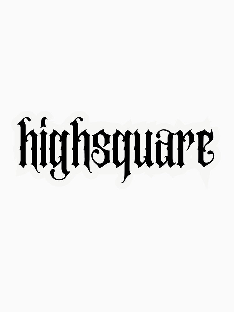 HIGHSQUARE Gothic Logo T-Shirt by HIGHSQUARE Hoodie, Sweatshirt | BlankRebels.com (Image 3)