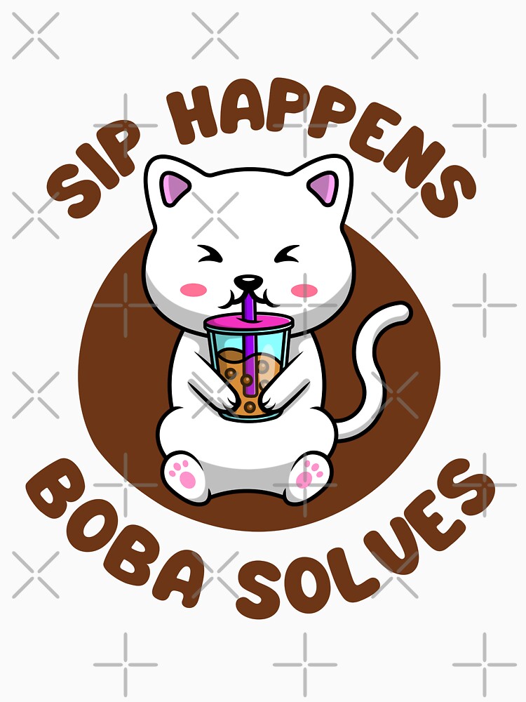 Sip Happens, Boba Solves by PasindhuW T-Shirts, Hoodie, Sweatshirt | BlankRebels.com (Image 3)