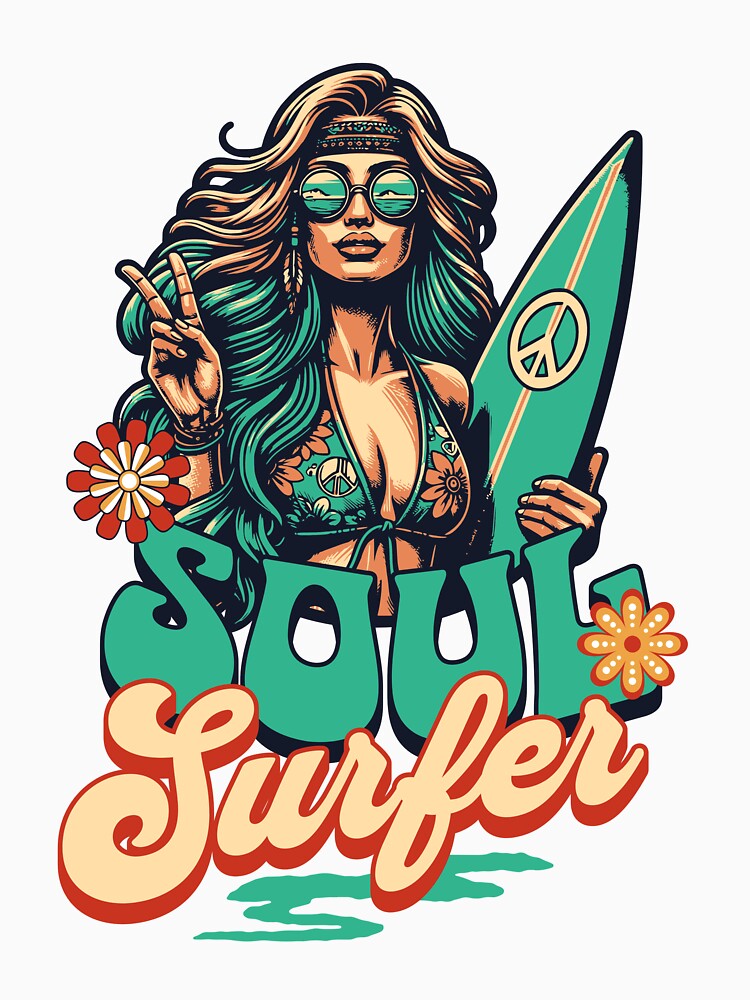 Hippie Surf Girl T-Shirt by alexbrown583 Hoodie, Sweatshirt | BlankRebels.com (Image 3)