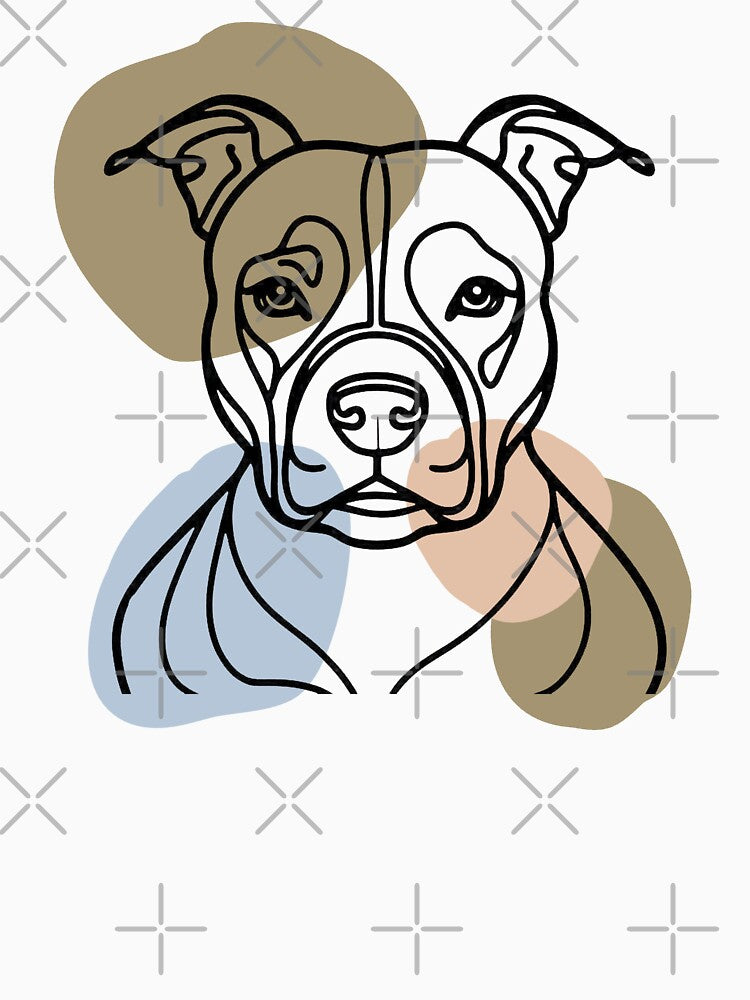 Pitbull One Line Art Vintage Retro by hemp3x T-Shirts, Hoodie, Sweatshirt | BlankRebels.com (Image 3)