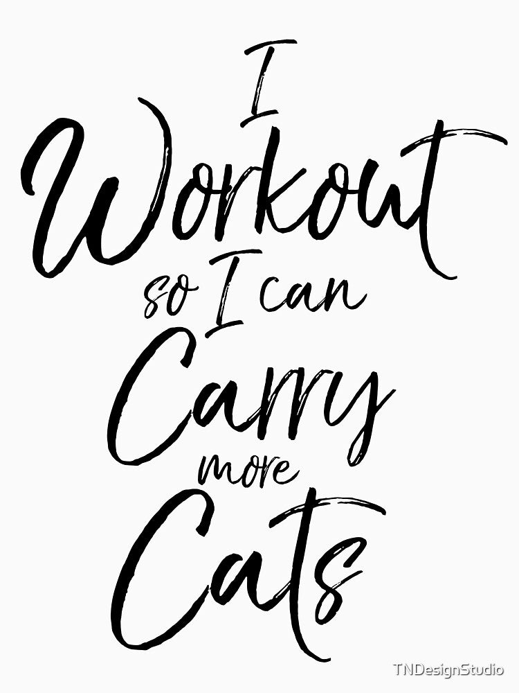I Workout So I Can Carry More Cats Funny Workout Quote by TNDesignStudio T-Shirts, Hoodie, Sweatshirt (Image 3)