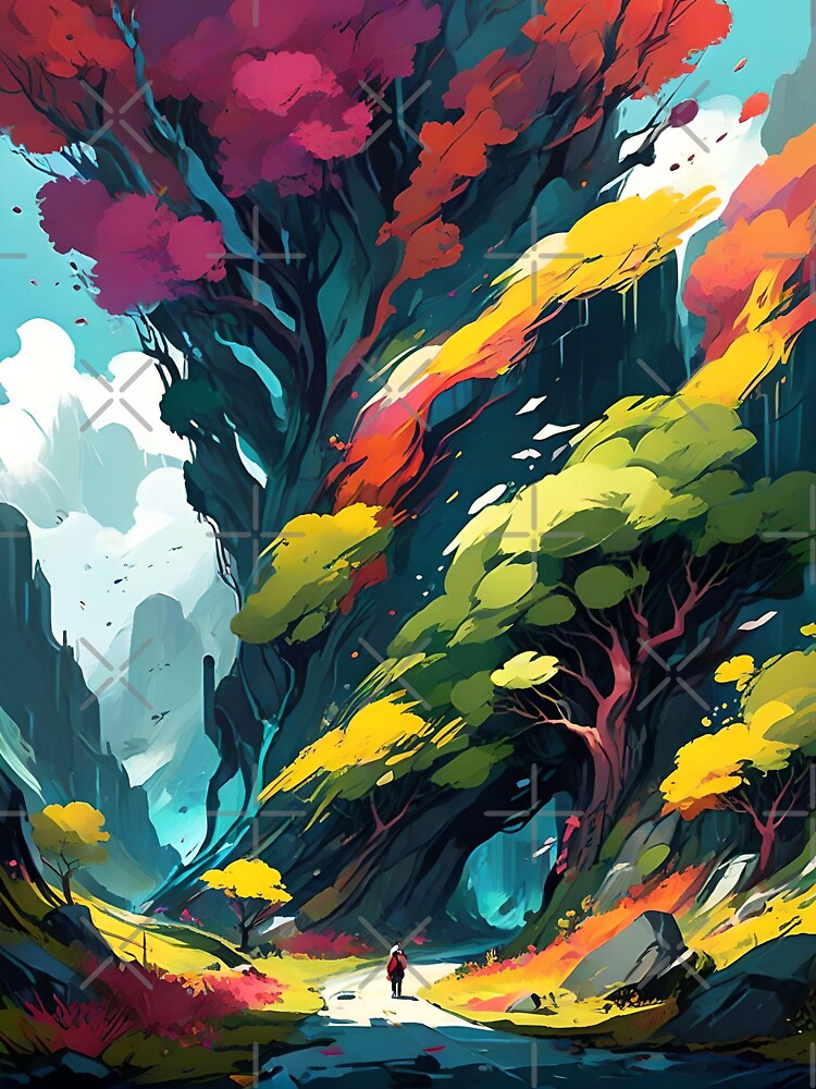 Large Colorful Nature Walk Abstract Art by Esterlane T-Shirts, Hoodie, Sweatshirt | BlankRebels.com (Image 3)