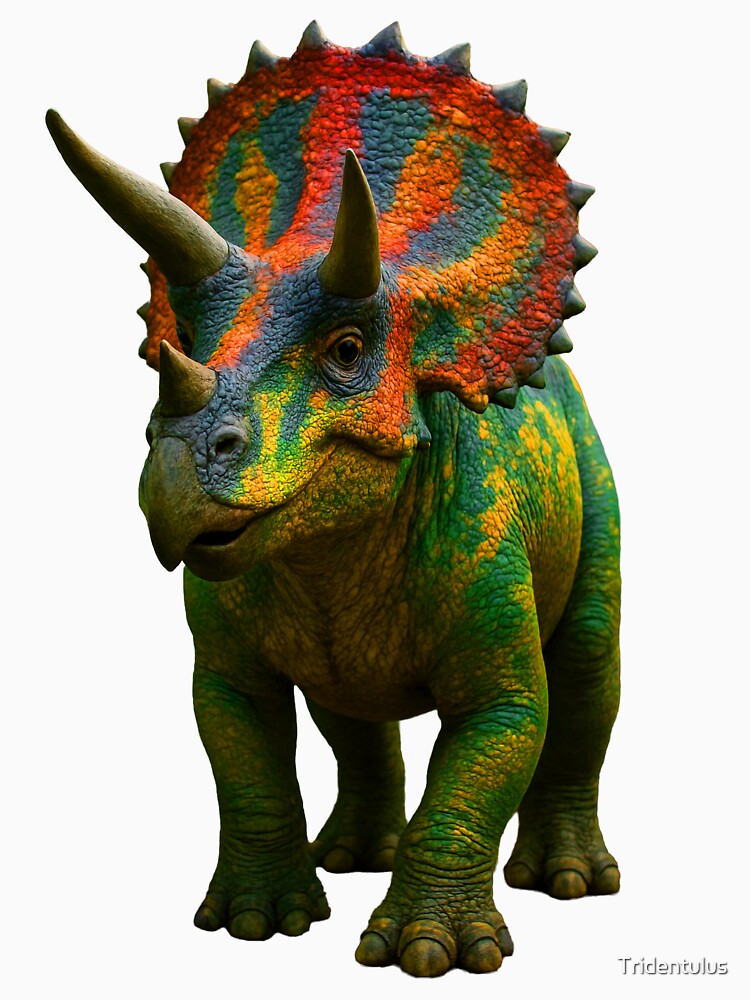 Colorful Dinosaur: Triceratops by Tridentulus T-Shirts, Hoodie, Sweatshirt | BlankRebels.com (Image 3)