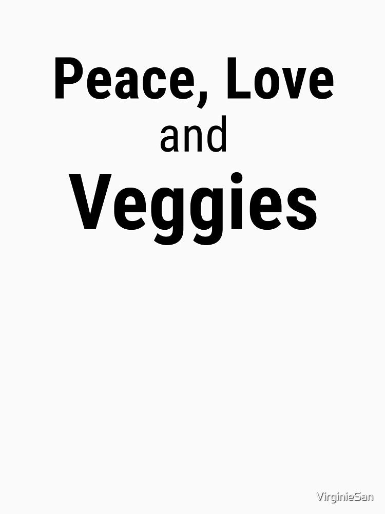 Peace, Love & Veggies – Vegan & Healthy Lifestyle by VirginieSan T-Shirts, Hoodie, Sweatshirt | BlankRebels.com (Image 3)
