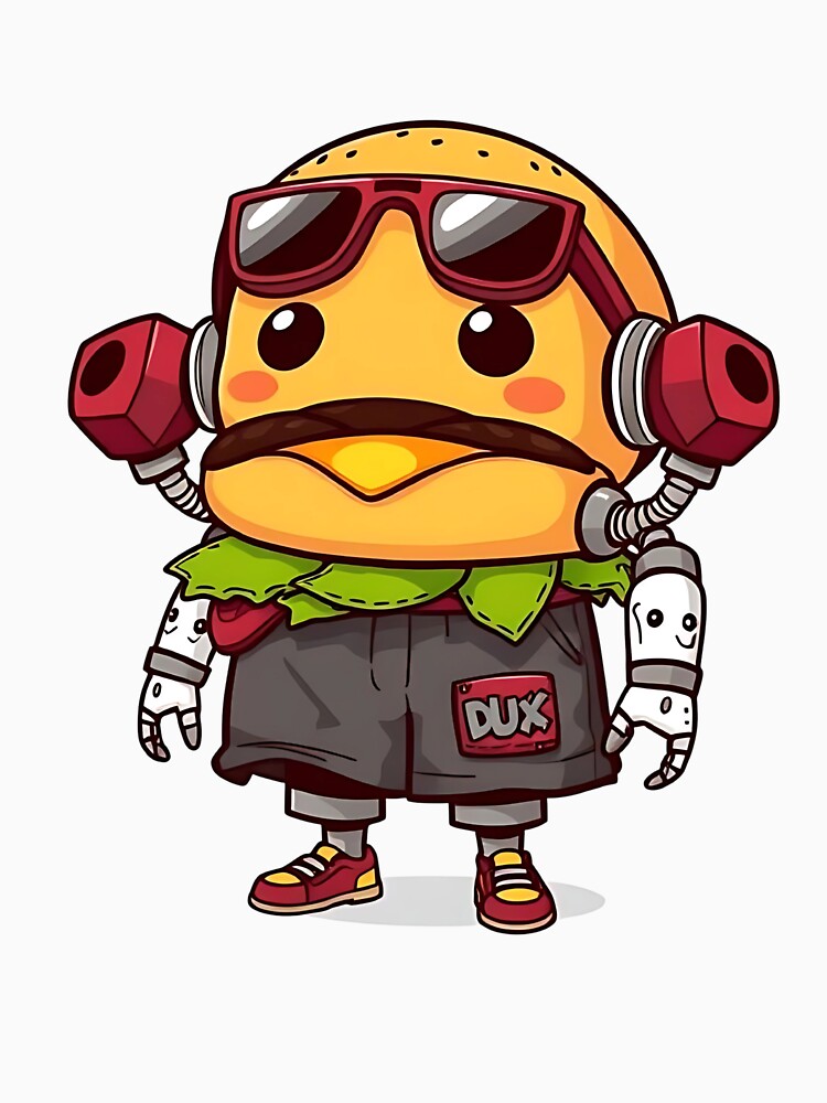 Cool Robot Burger Character Illustration by JavisSRDesign T-Shirts, Hoodie, Sweatshirt | BlankRebels.com (Image 3)