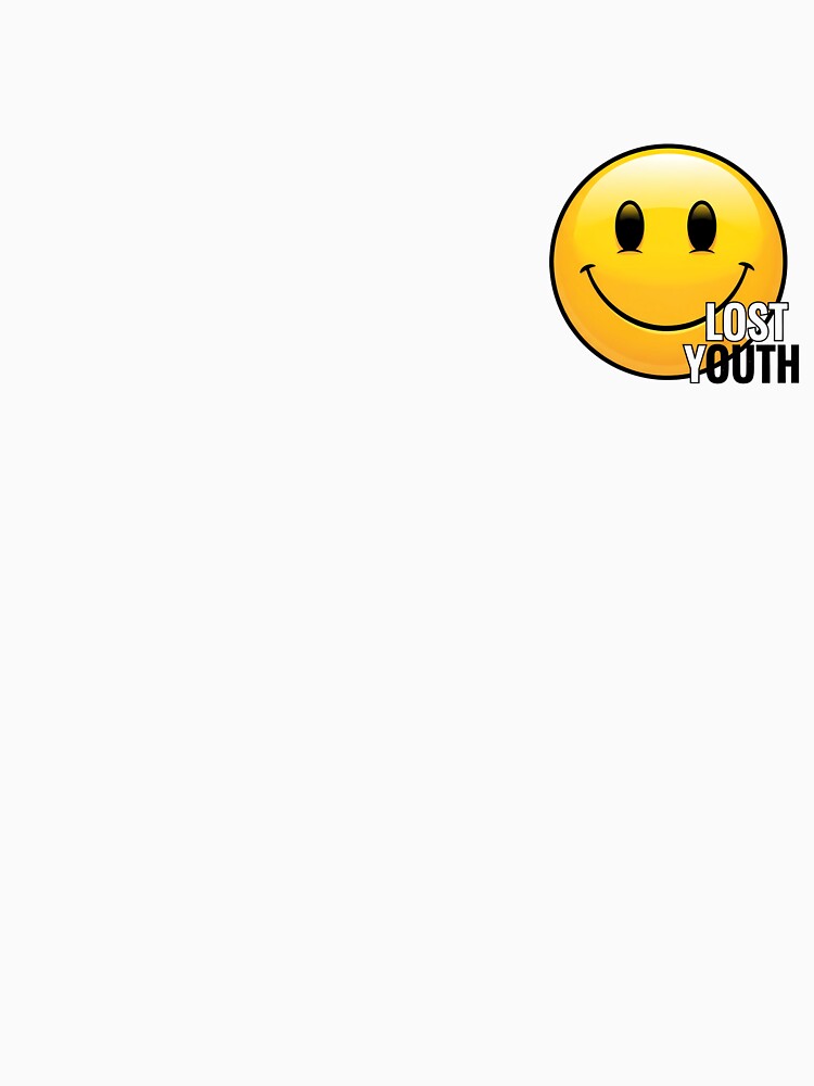 Lost Youth Smiley Face Shirt – Dark Aesthetic Streetwear Graphic Tee by BorenStore Hoodie, Sweatshirt (Image 3)