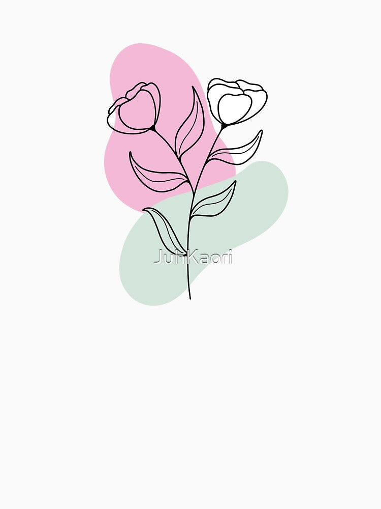 Minimalist poppy flower by JuhKaori T-Shirts, Hoodie, Sweatshirt | BlankRebels.com (Image 3)