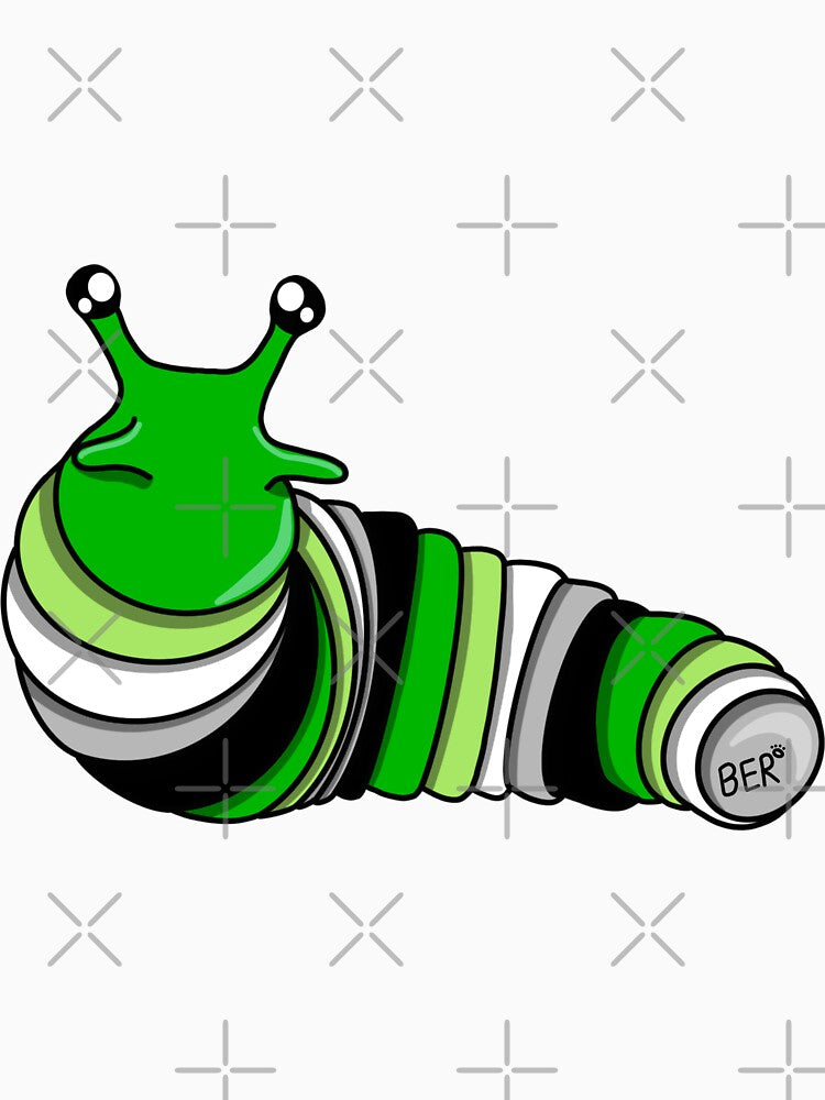 Aromantic Pride Fidget Slug by SentABear T-Shirts, Hoodie, Sweatshirt | BlankRebels.com (Image 3)