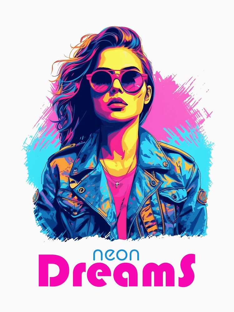 Neon Dreams - Gunnar - Neon Cyberpunk Girl by AntibodyDP7 T-Shirts, Hoodie, Sweatshirt | BlankRebels.com (Image 3)